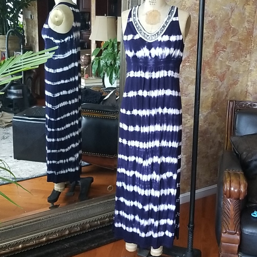 Inc Beaded Tie Dye Maxi